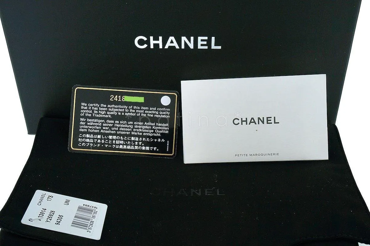 17S Chanel So Black Classic Quilted WOC Wallet on Chain Flap Bag
