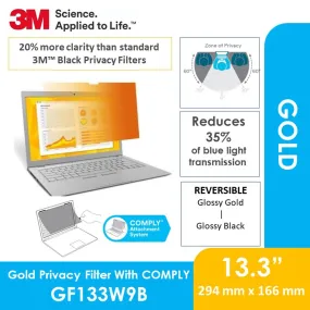 3M (97198) Gold Filter 13.3” Laptop Comply Attachment System, GF133W9B