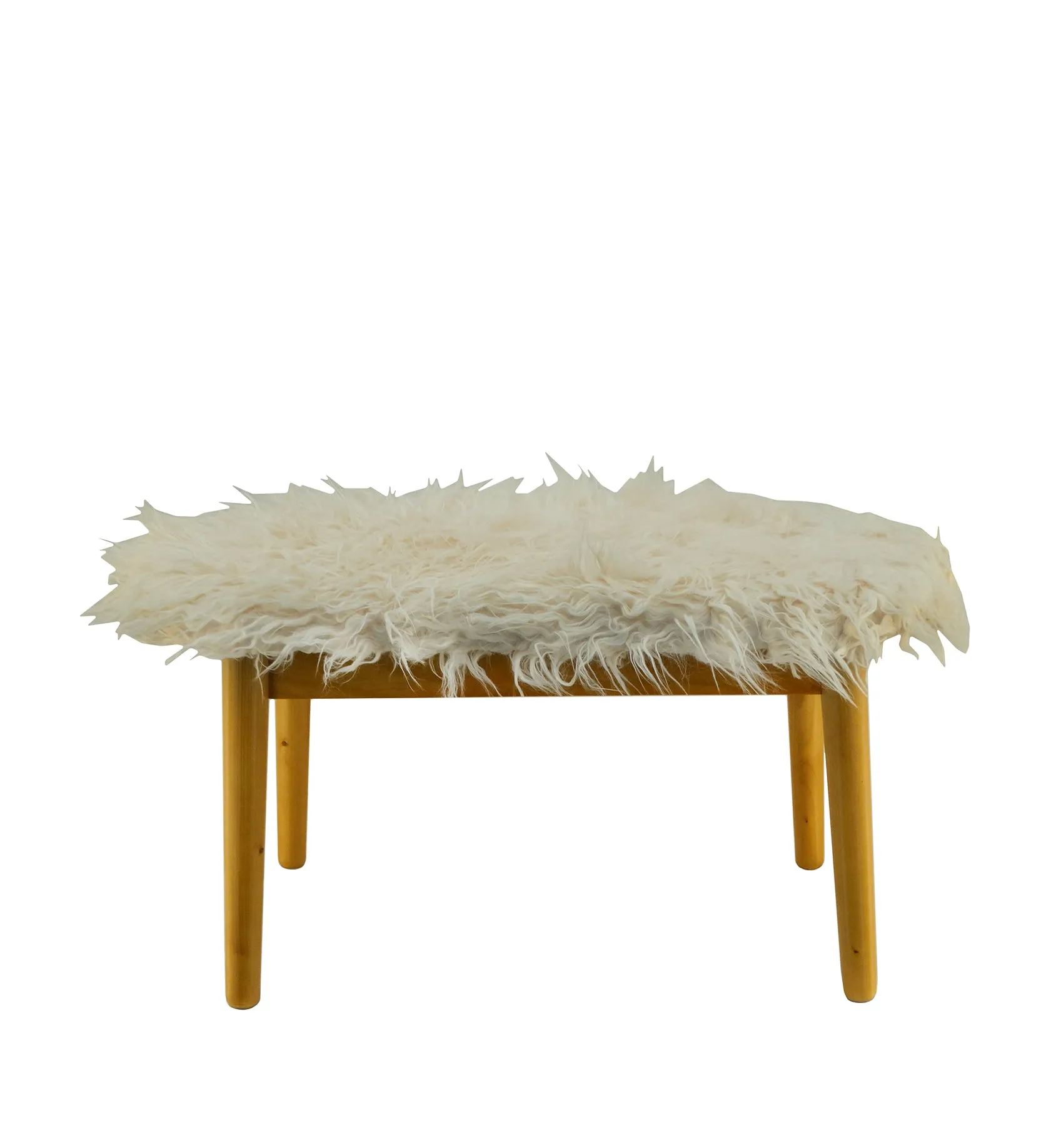 933121, Modern Faux Fur Bench