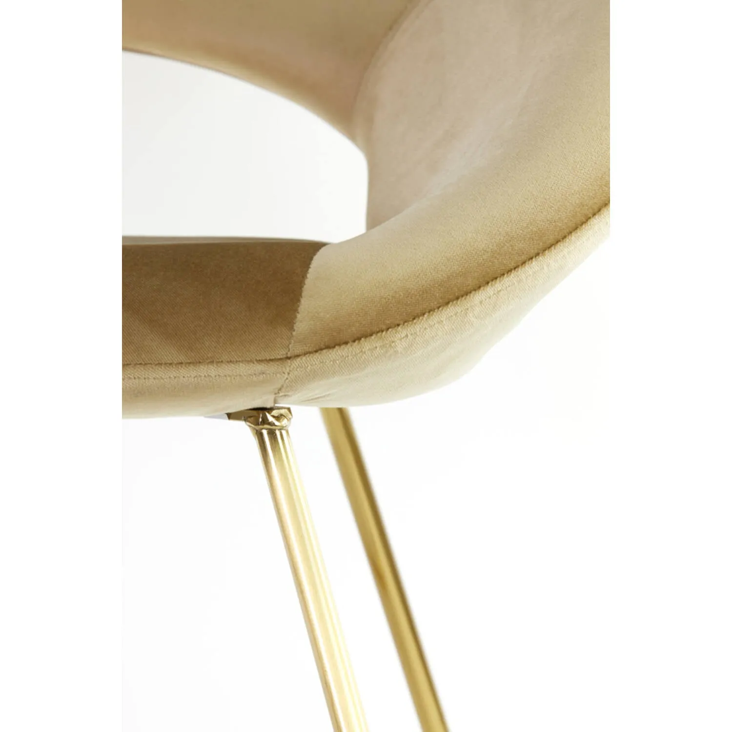 Antony Chair - Bouclé Black/Bouclé Cream/Velvet Shiny Gold Finish