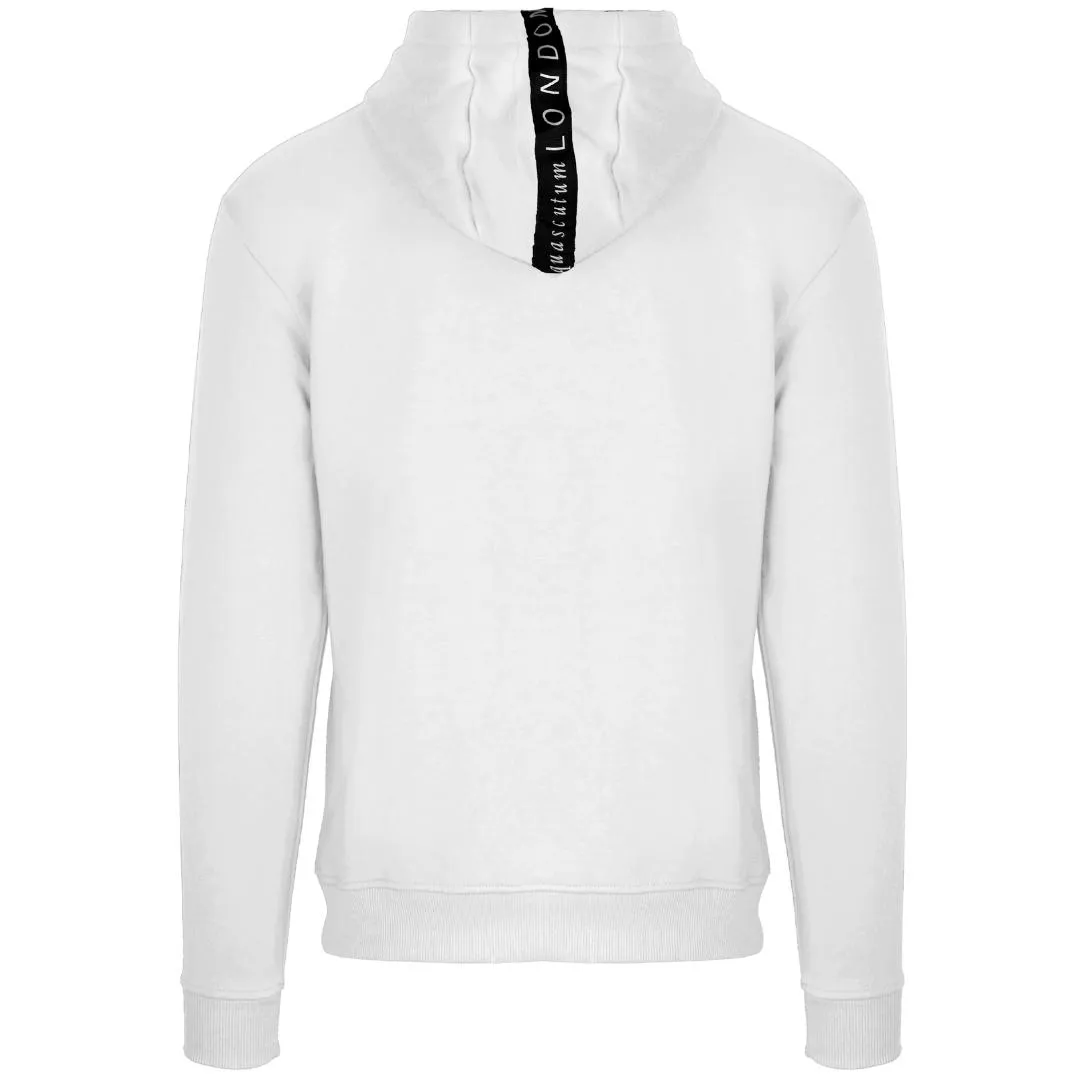 Aquascutum Bold London 1851 Logo White Hoodie