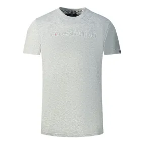 Aquascutum Brand Embossed Logo Grey T Shirt