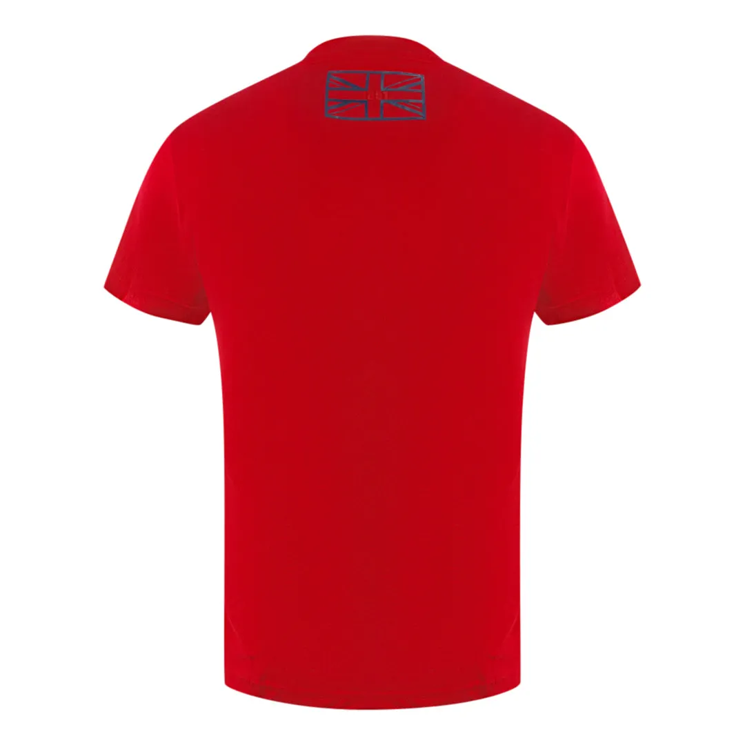 Aquascutum Script Logo Red T-Shirt