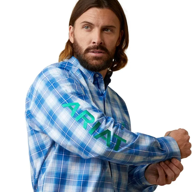 Ariat Men's Pro Series Team Daxton Blue Classic Fit Long Sleeve Shirt 10045063