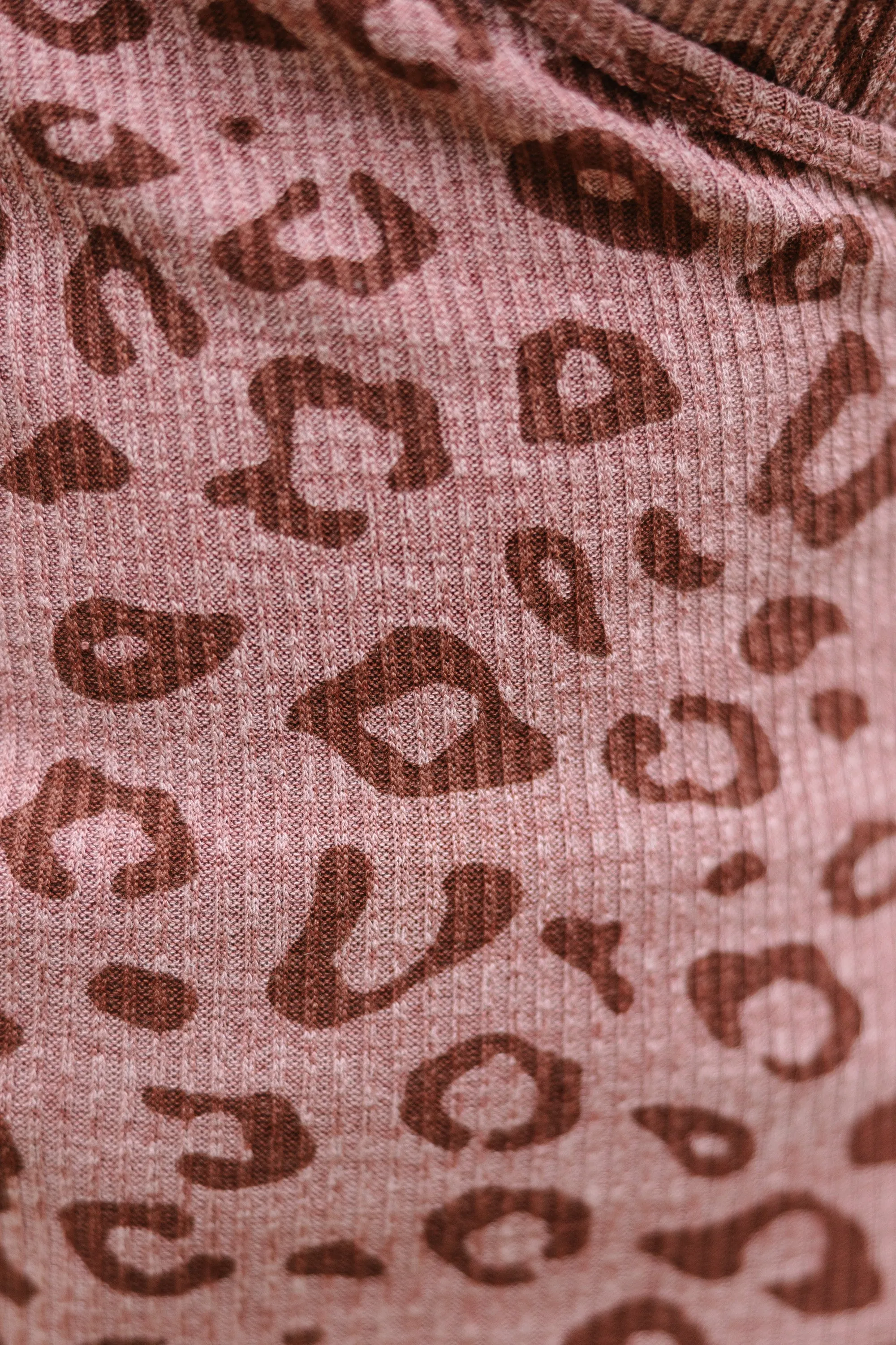 As Far As You Know Mocha Brown Leopard Top