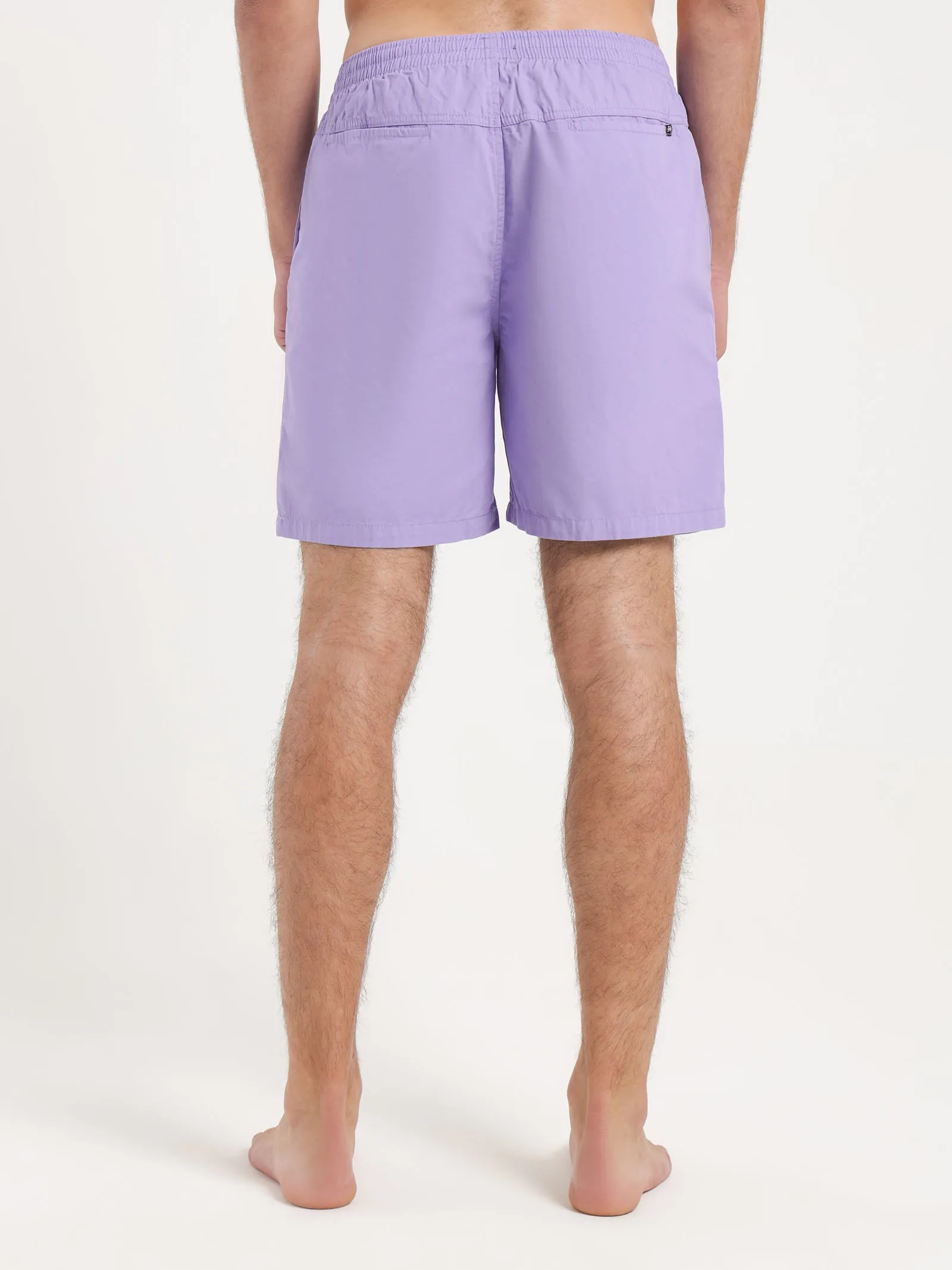Basic Stock Beach Shorts in Violet