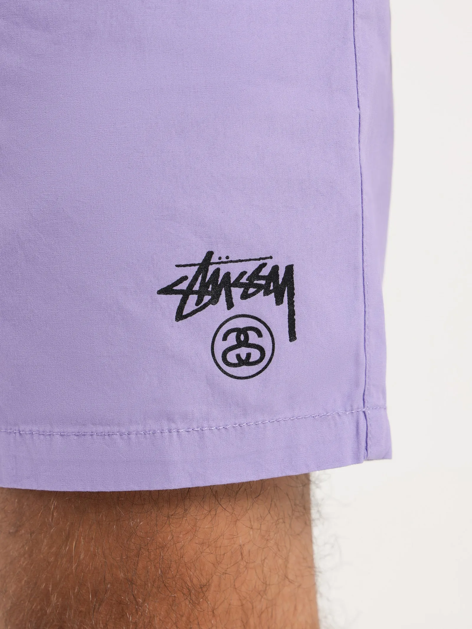 Basic Stock Beach Shorts in Violet