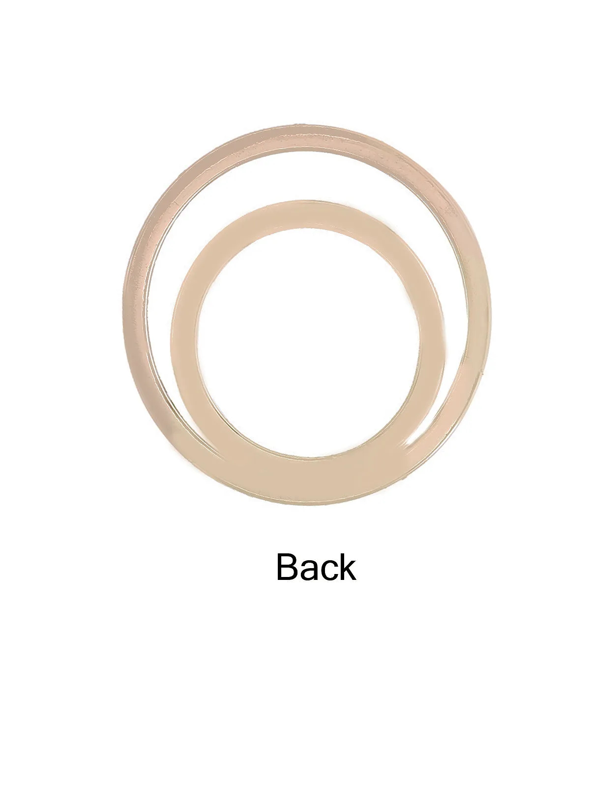 Big Round Double Ring Shiny Gold Diamond Buckle