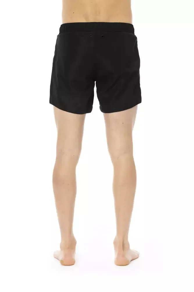 Bikkembergs Black Polyester Men Swim Short
