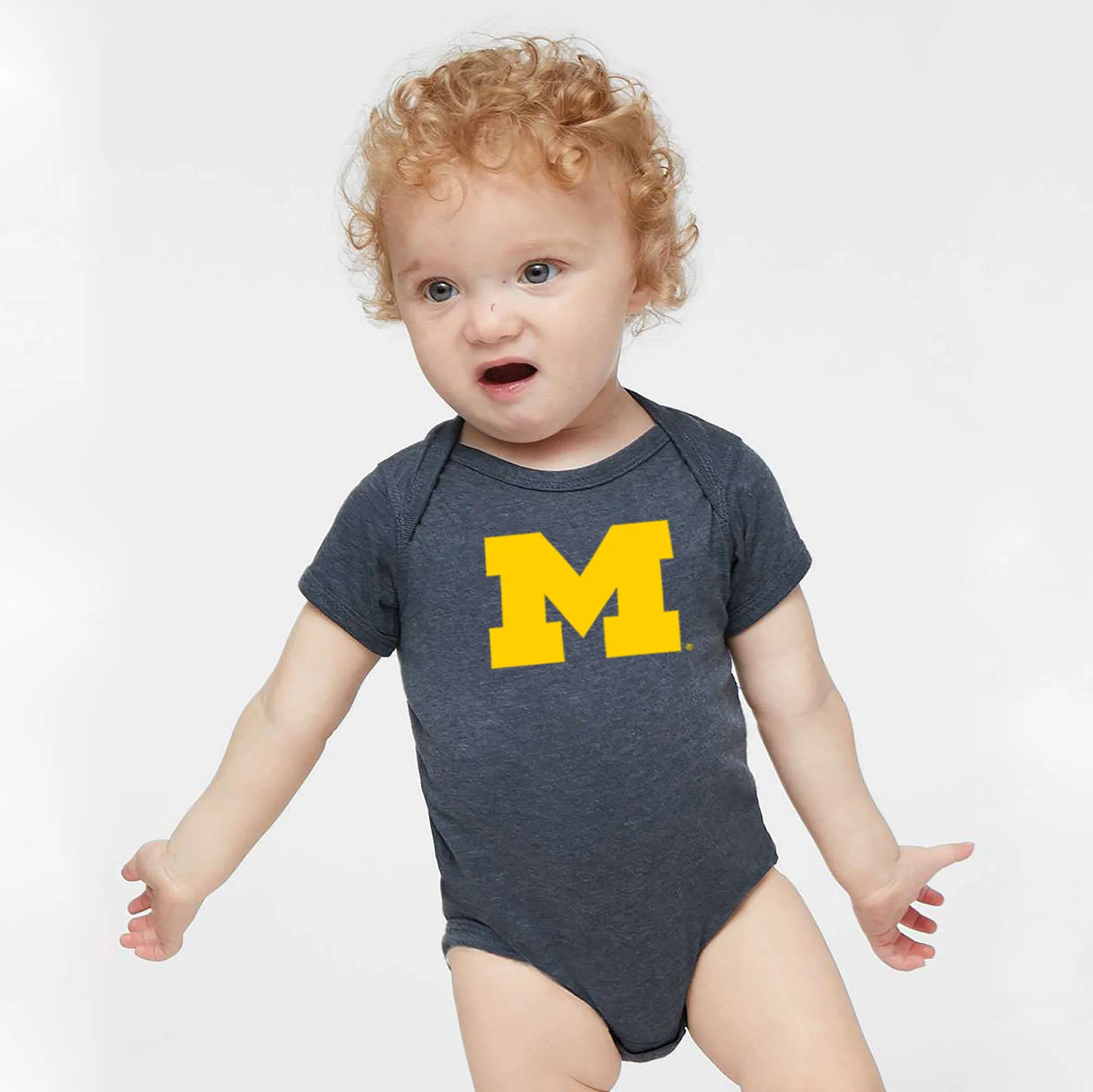 Block M Infant Jersey Creeper - Vintage Denim