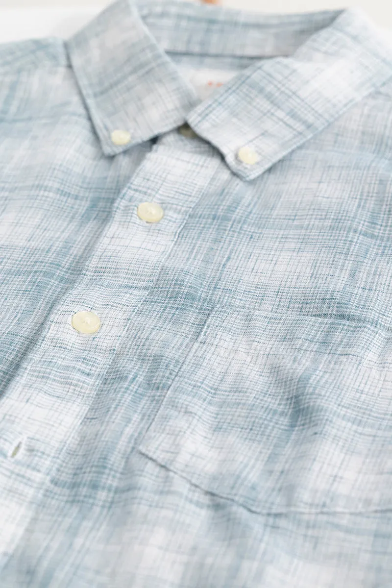 Blue Checks Linen Blend Shirt