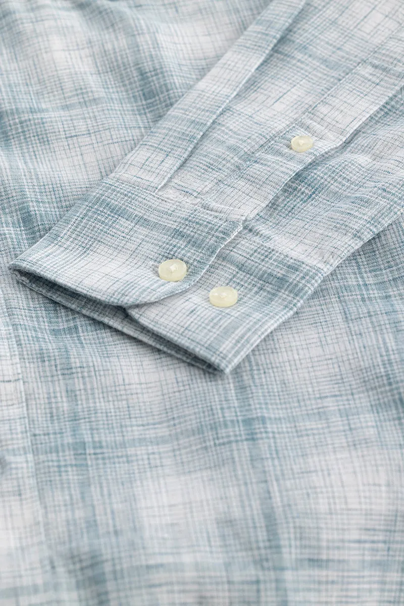Blue Checks Linen Blend Shirt
