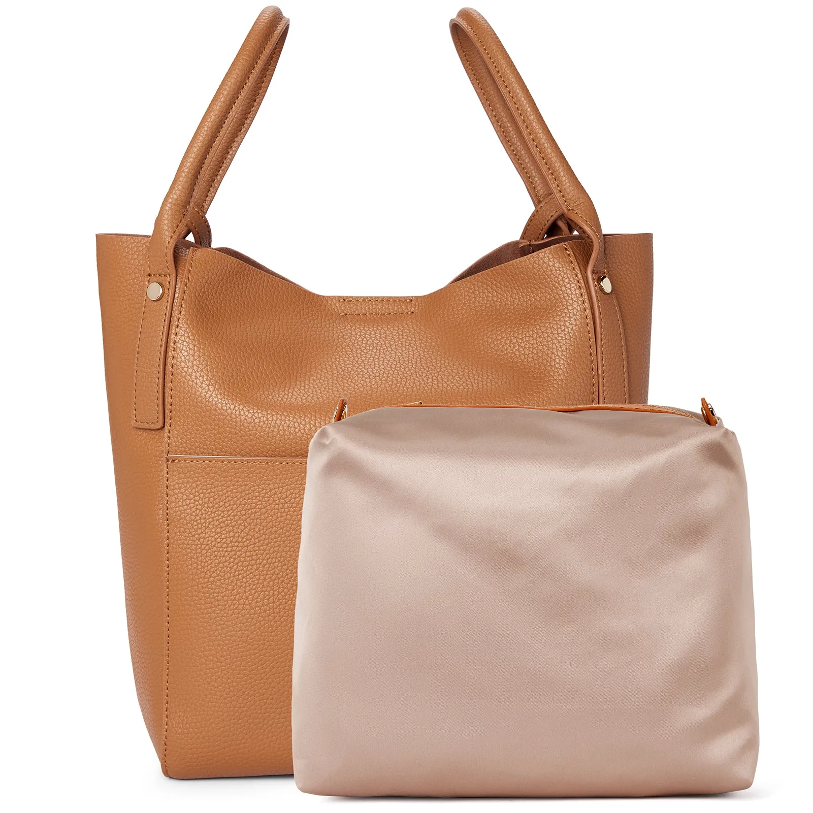 BOSTANTEN Women Handbags Leather Purses Designer Hobo Bucket Tote Bags with Zipper Pouch