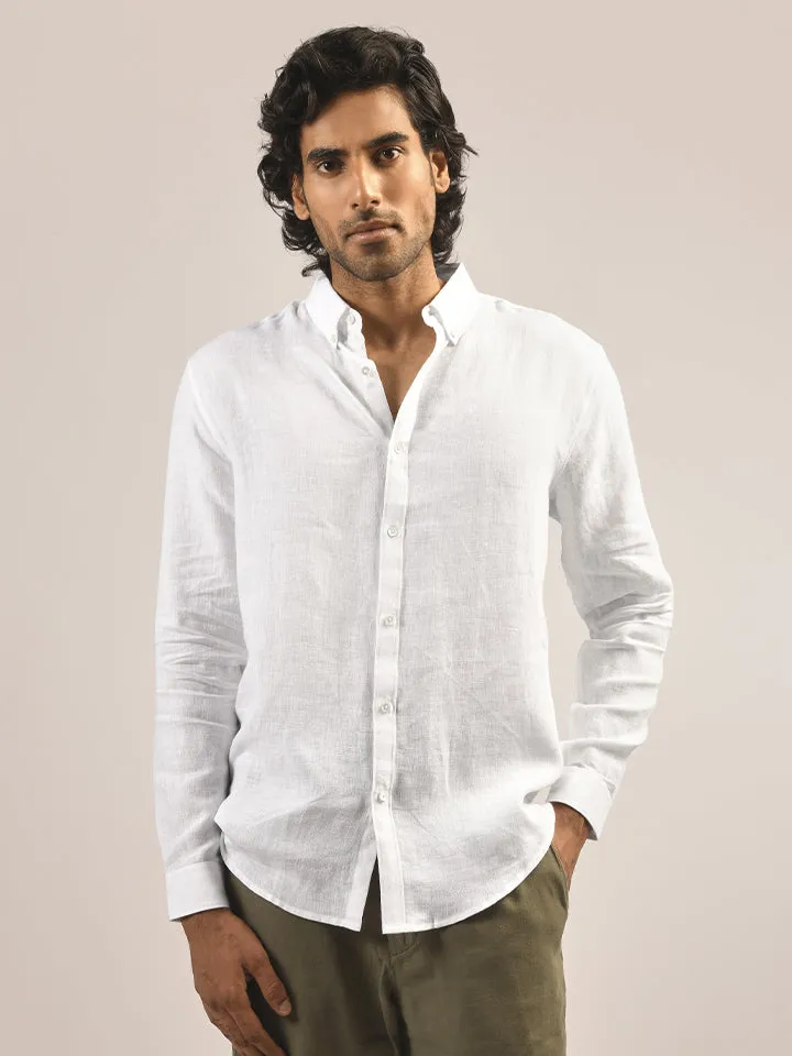 Button-down 100% Linen Shirt - Hampstead