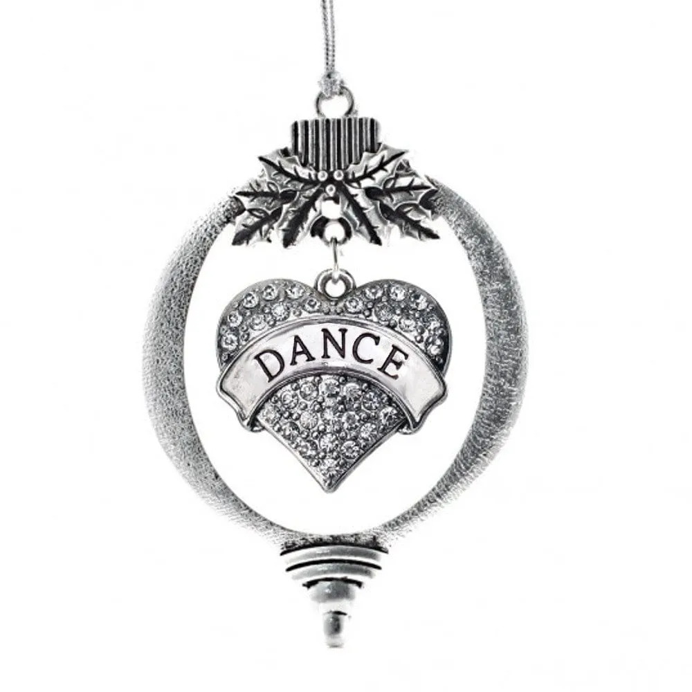 Christmas Ornament with Crystal Dance Heart charm