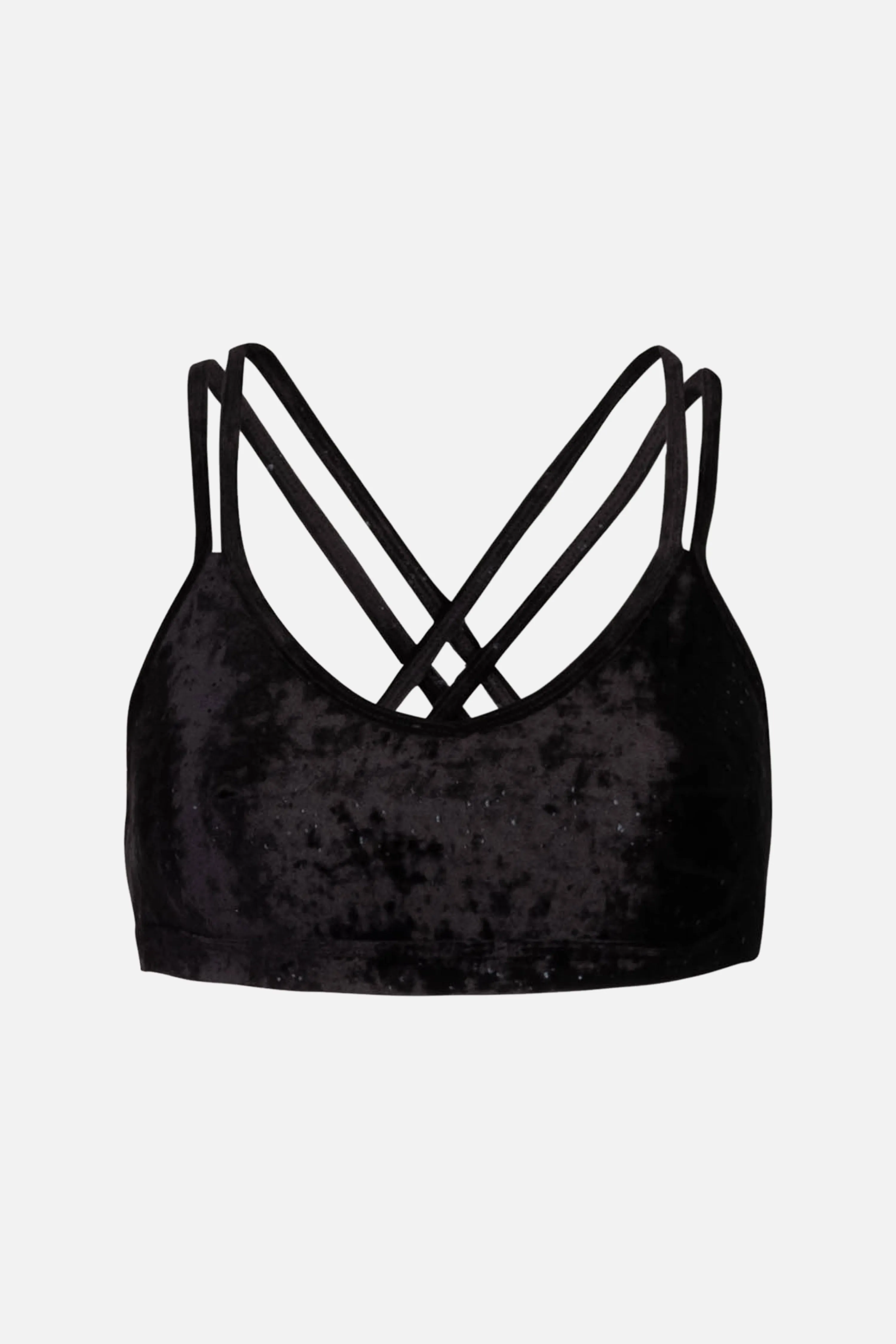 Crushed Alloy Double Back Bra - Black/Shiny Black Speckle
