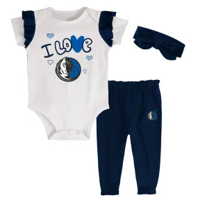 DALLAS MAVERICKS NIKE 2022 INFANT GIRLS LOVE BASKETBALL 3 PIECE SET