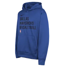 DALLAS MAVERICKS NIKE OUTERSTUFF YOUTH ROYAL BLUE DRI-FIT SPOTLIGHT HOODIE