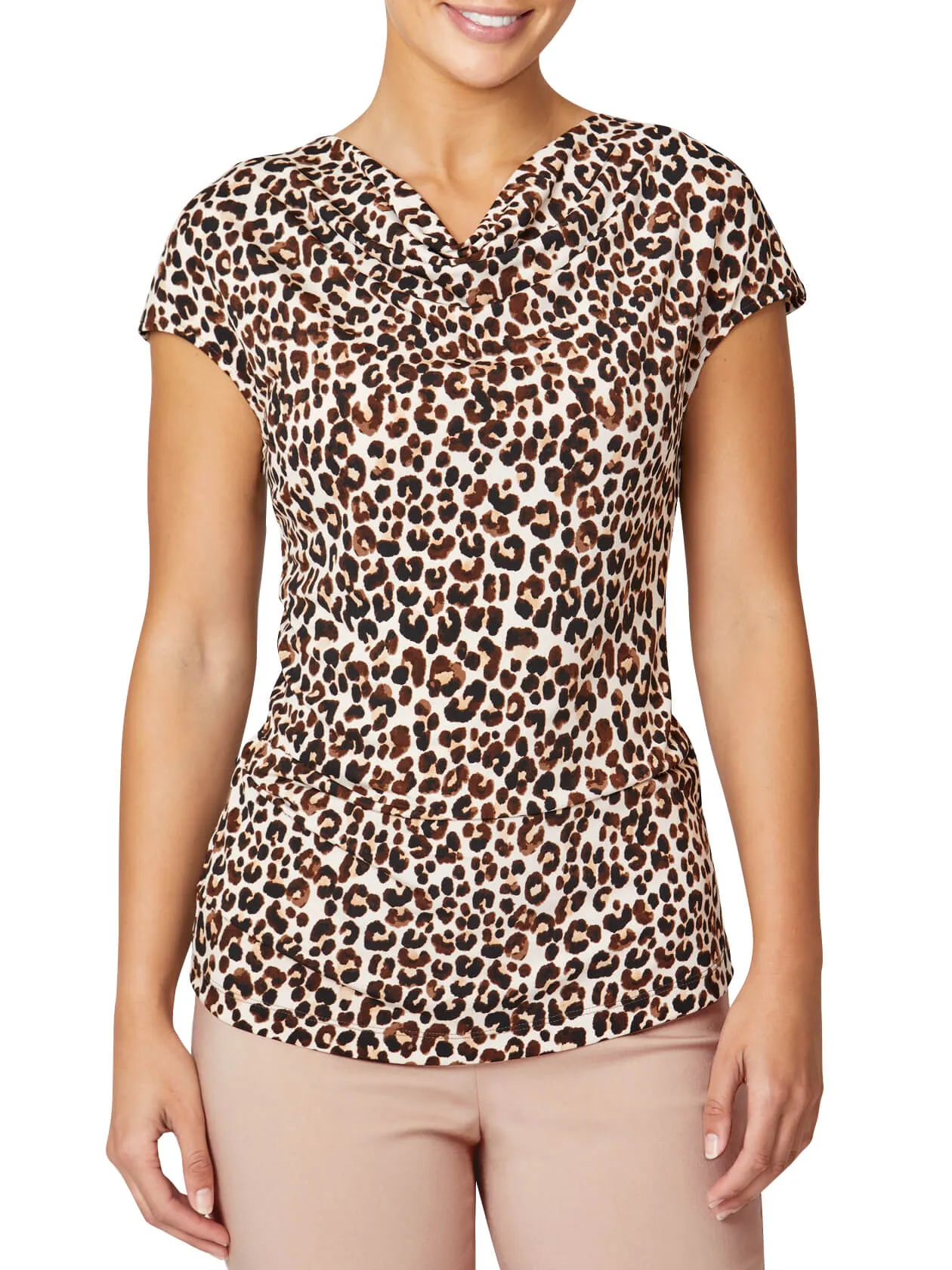 Delphi Leopard Print Jersey Top