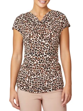 Delphi Leopard Print Jersey Top
