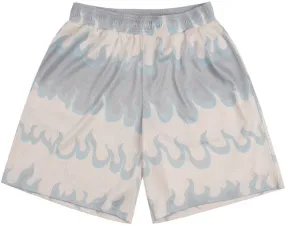 Dime Space Flame Mesh Shorts / White