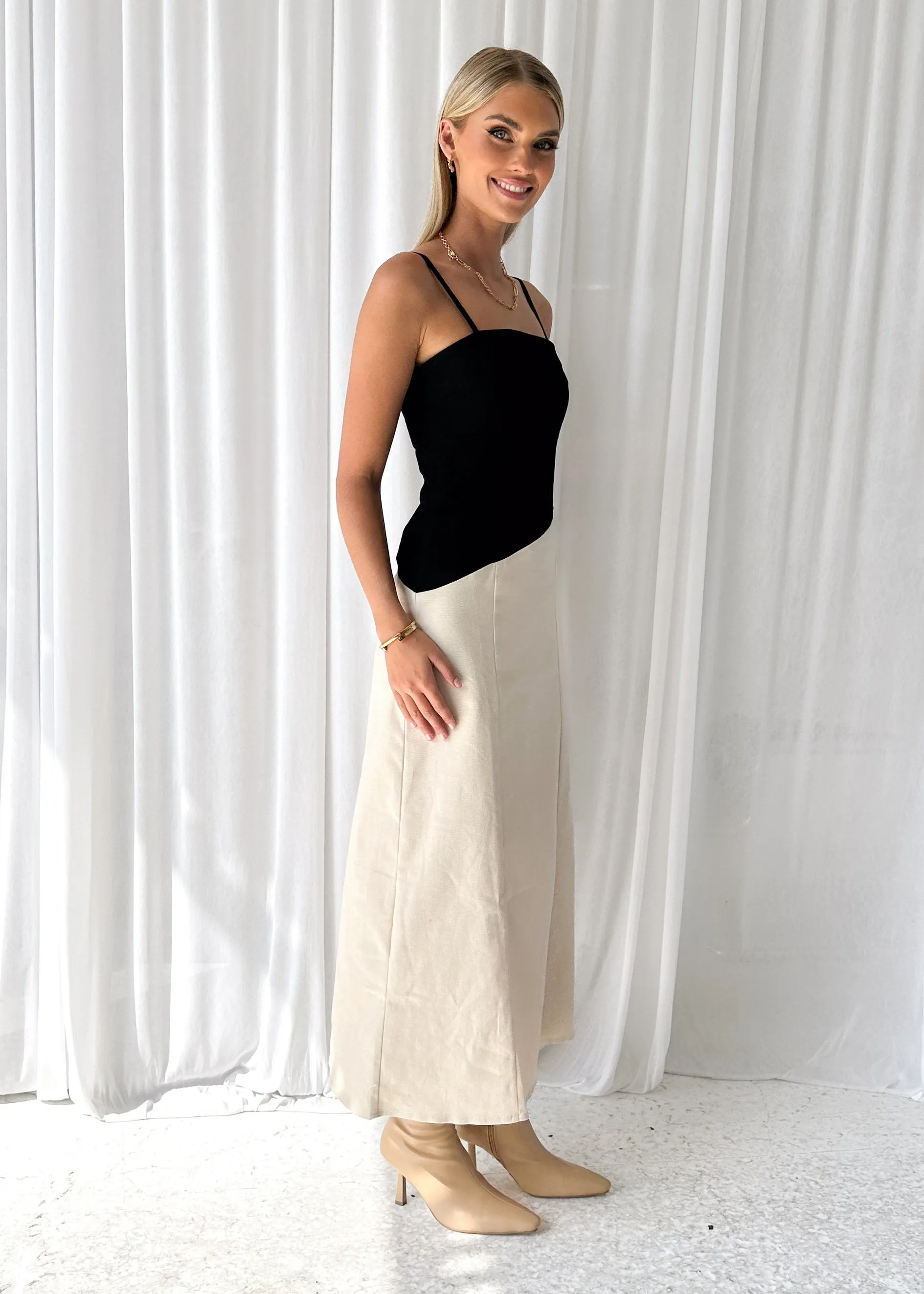 Ekrallo Maxi Dress - Black Splice