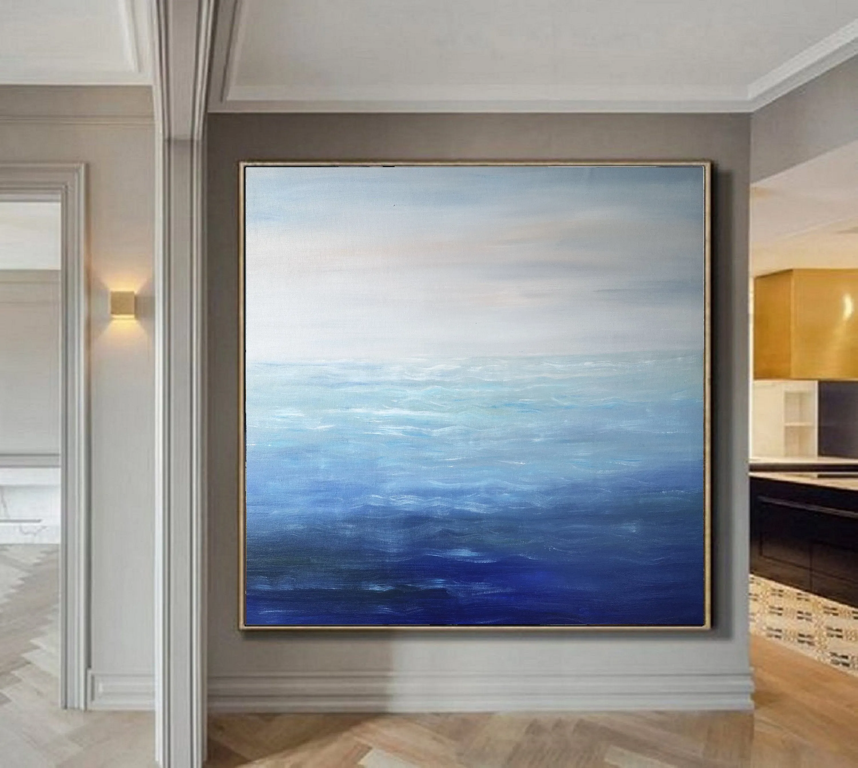 Extra Large Paintings for Sale Blue Ocean Abstract Painting Gp025
