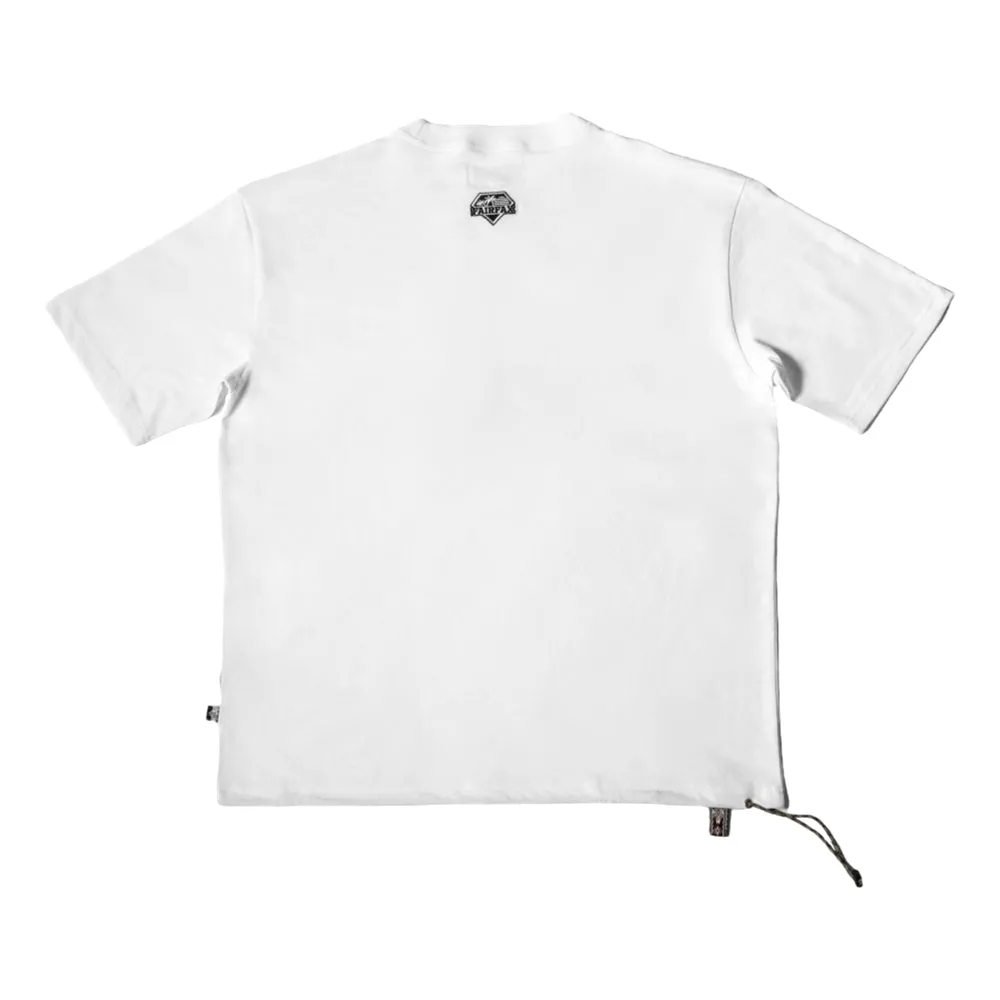 FAIRFAX TEXT TEE-WHITE