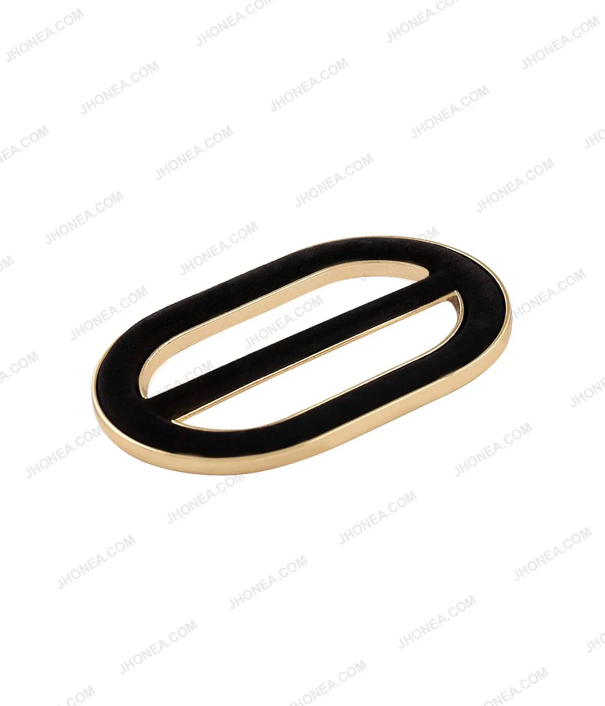 Fashion Shiny Gold with Black Velvet Sliding Buckle for Men/Women