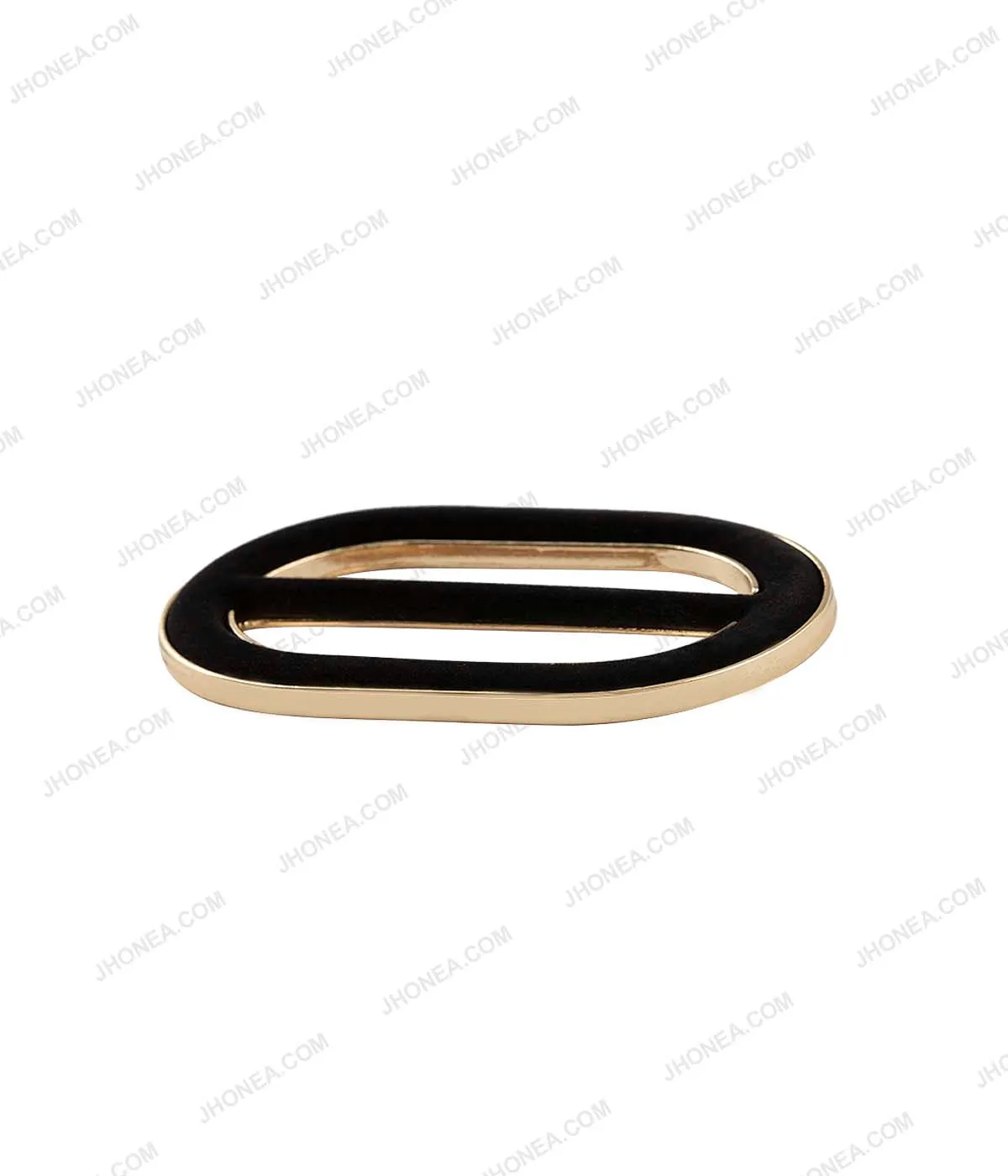 Fashion Shiny Gold with Black Velvet Sliding Buckle for Men/Women
