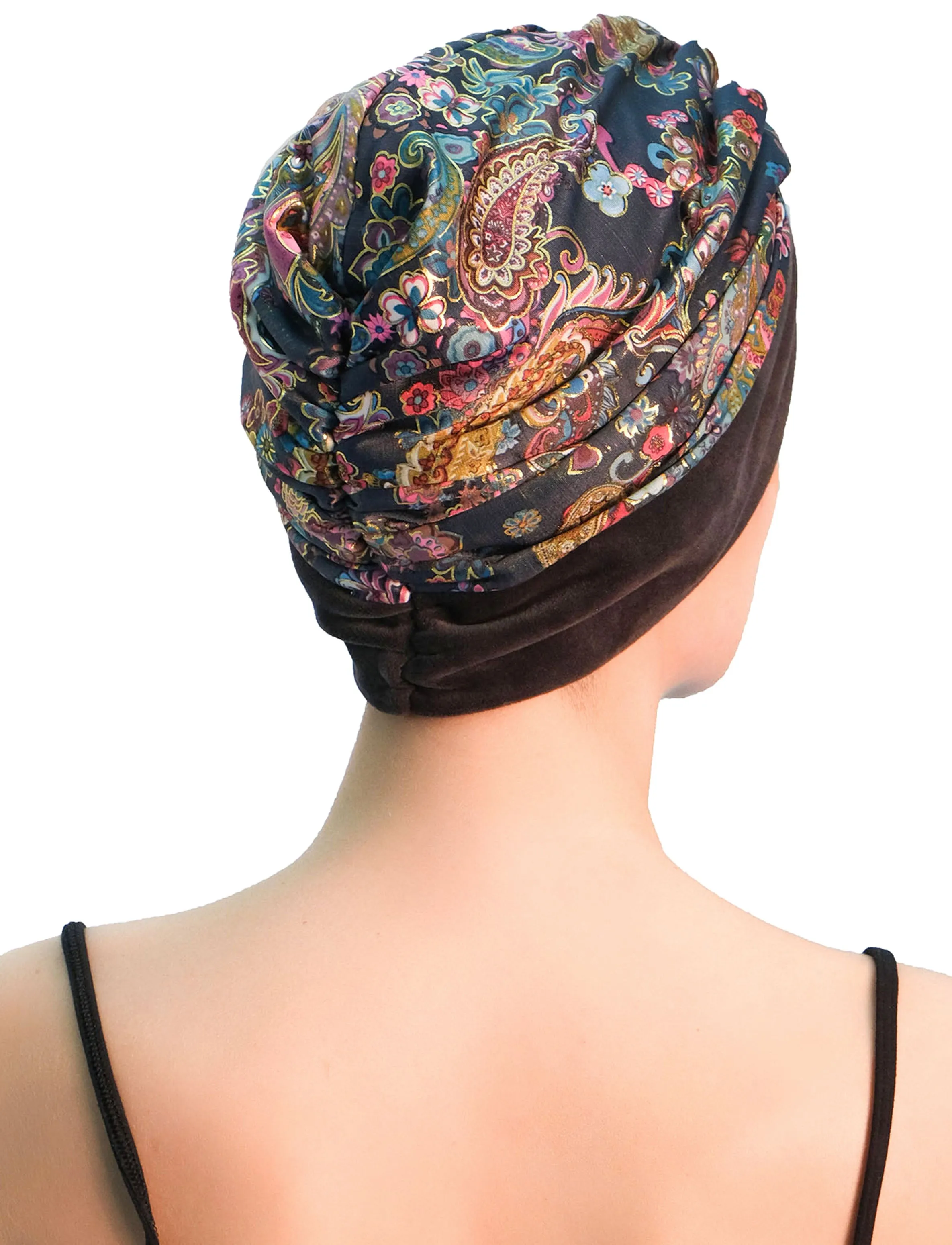 Gold Leaf Paisley Printed