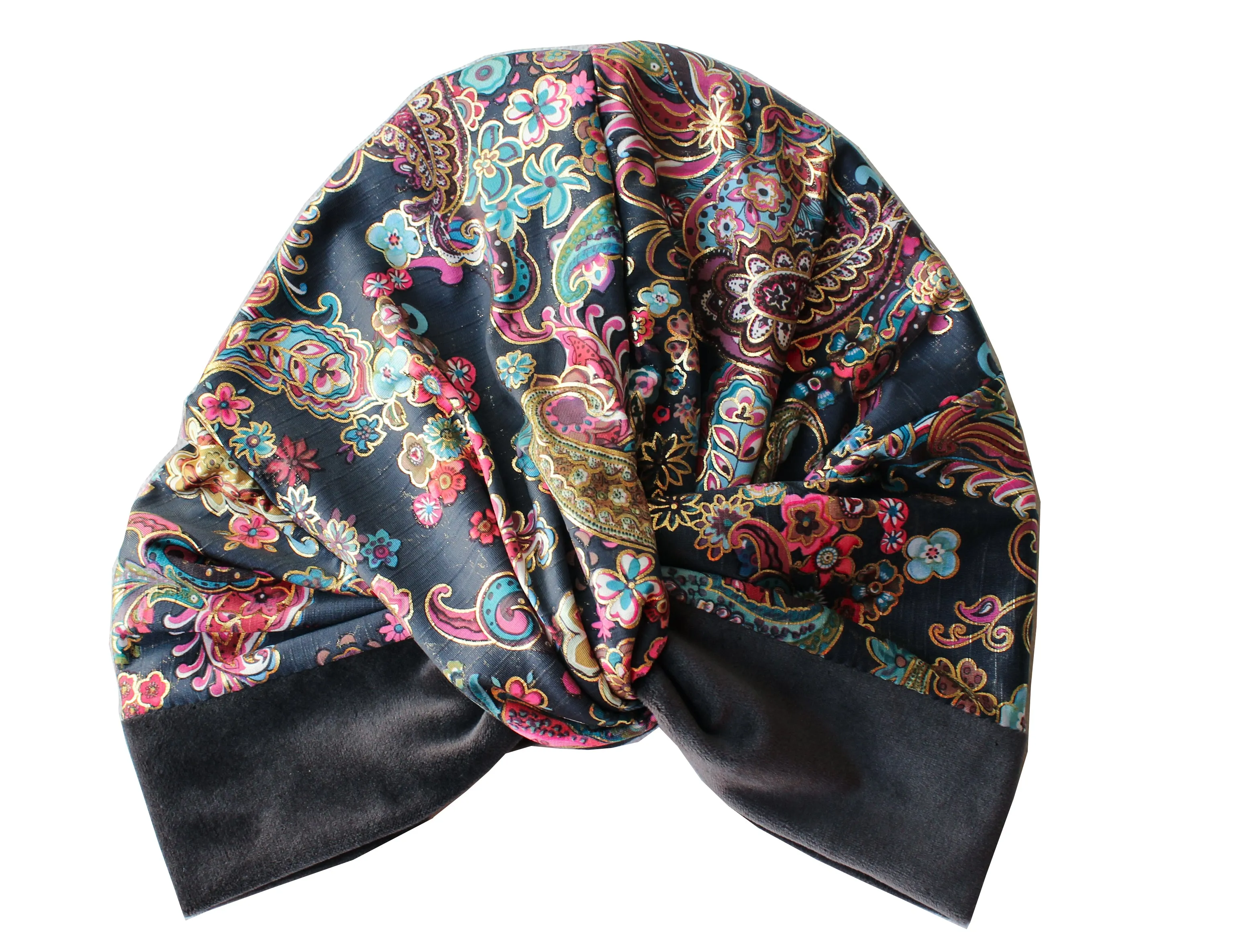 Gold Leaf Paisley Printed