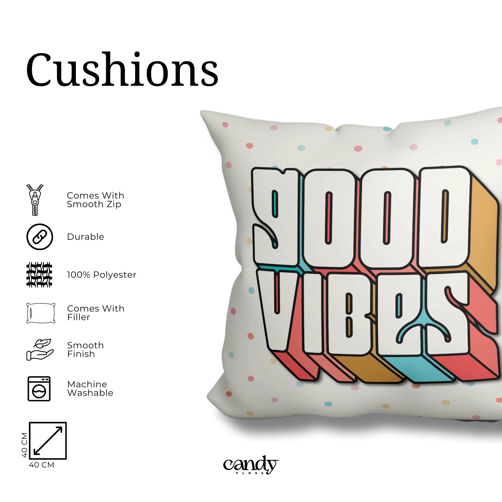 Good Vibes Cushion - Plain