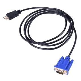 HDMI To VGA HD Converter Cable Audio Cable Converter Male To Female 10.2 GB/S PVC HDMI Male To VGA 15 Pin 1.8m For PC Laptop TV