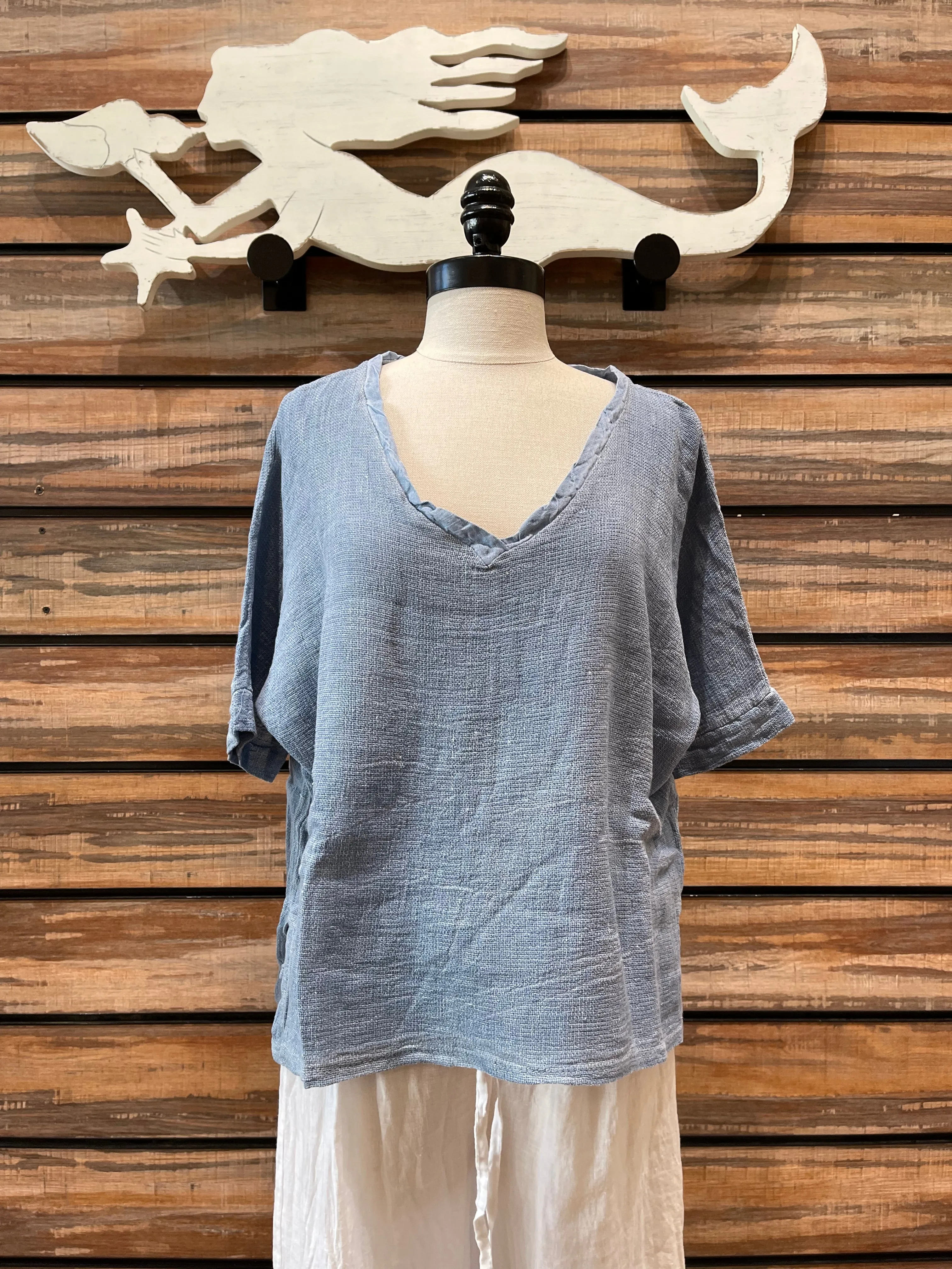 Heather Waffle Italian Top