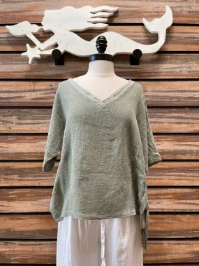Heather Waffle Italian Top