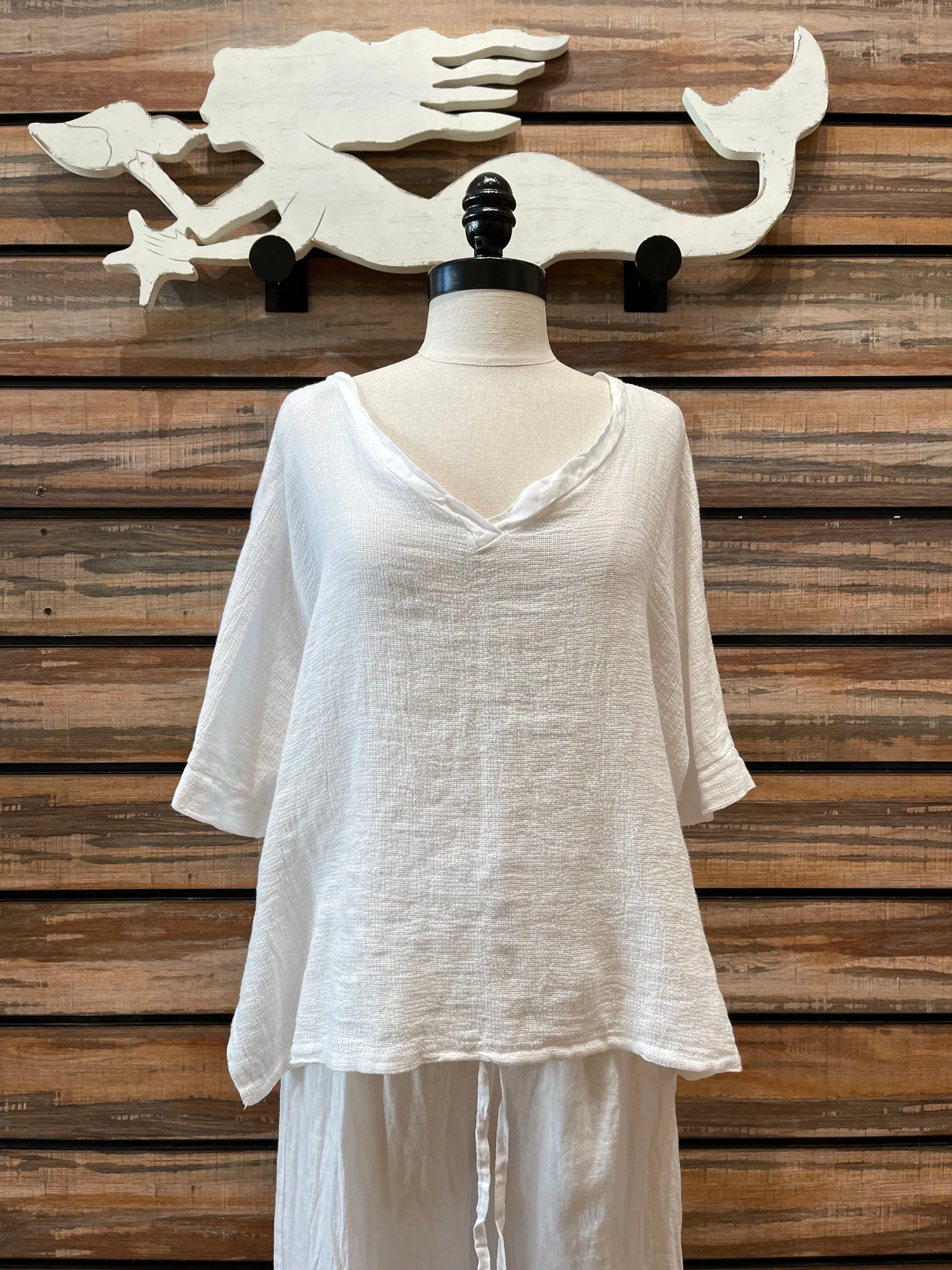 Heather Waffle Italian Top