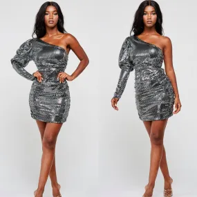 Invitation Only Metallic Shimmer Dress