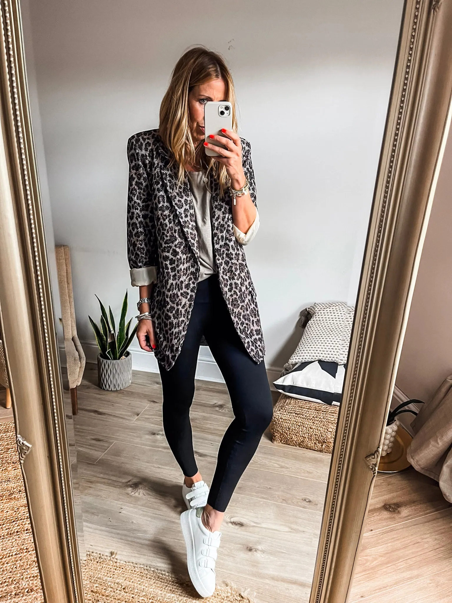 Leopard Gold Shimmer Blazer