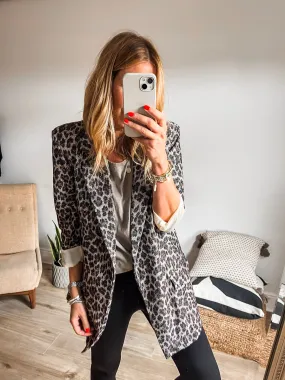 Leopard Gold Shimmer Blazer