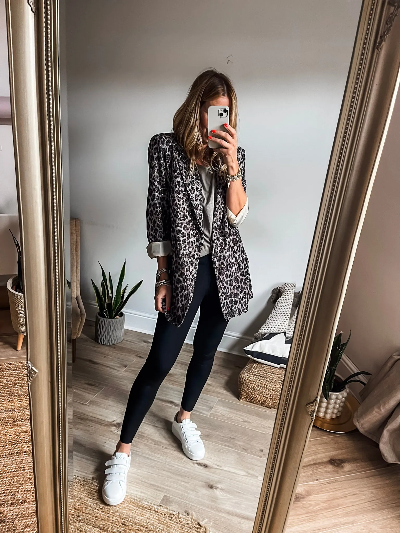 Leopard Gold Shimmer Blazer