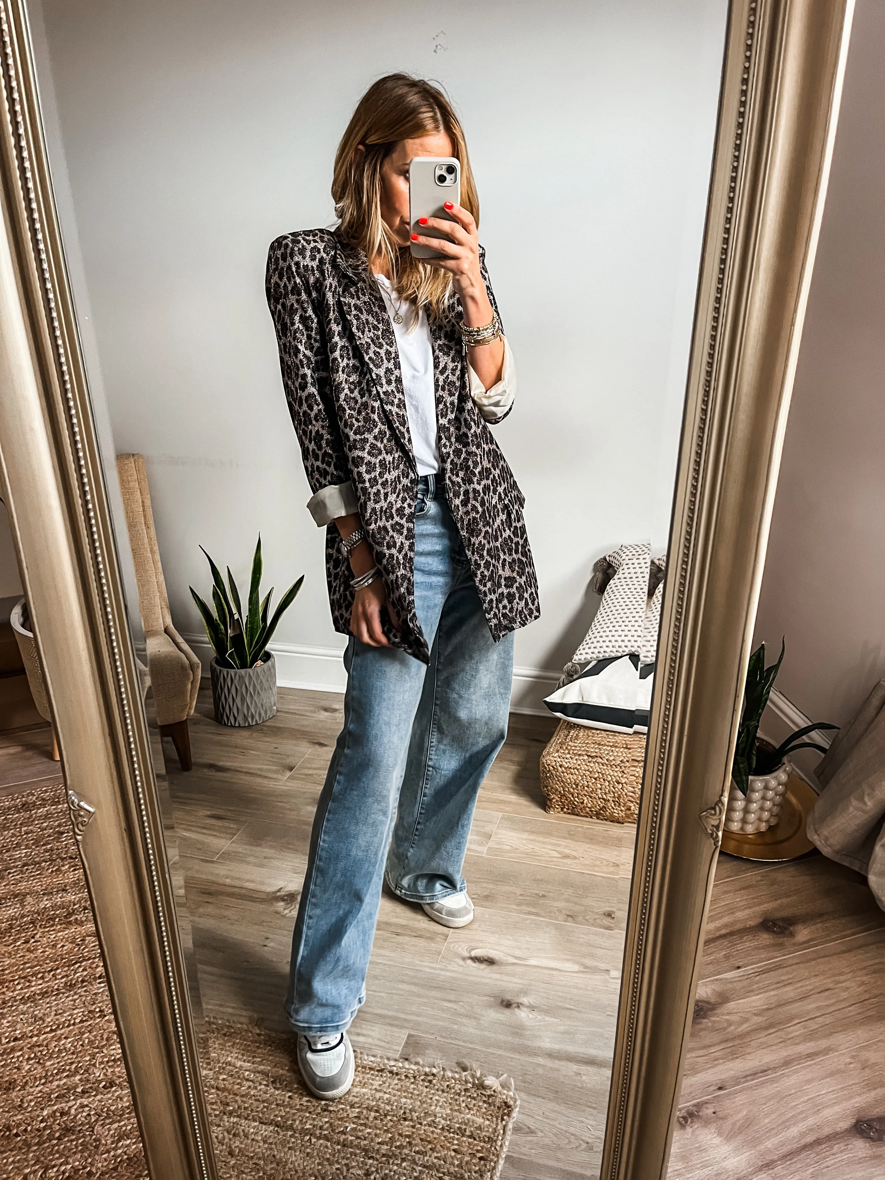 Leopard Gold Shimmer Blazer