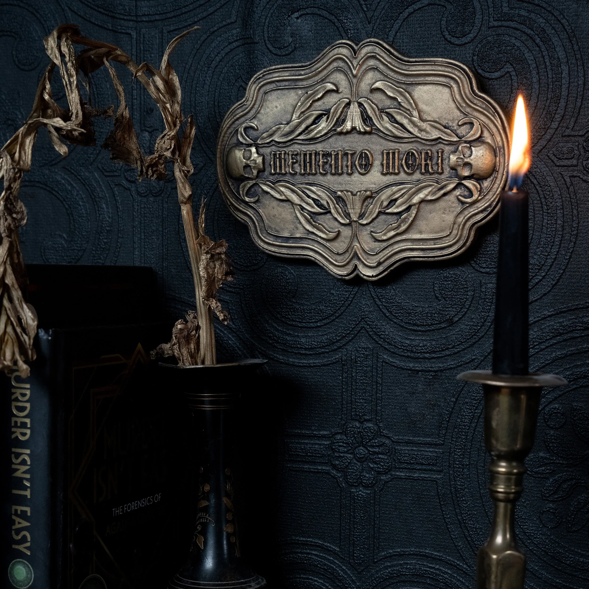 Memento Mori Casket Plaque - Gold Edition