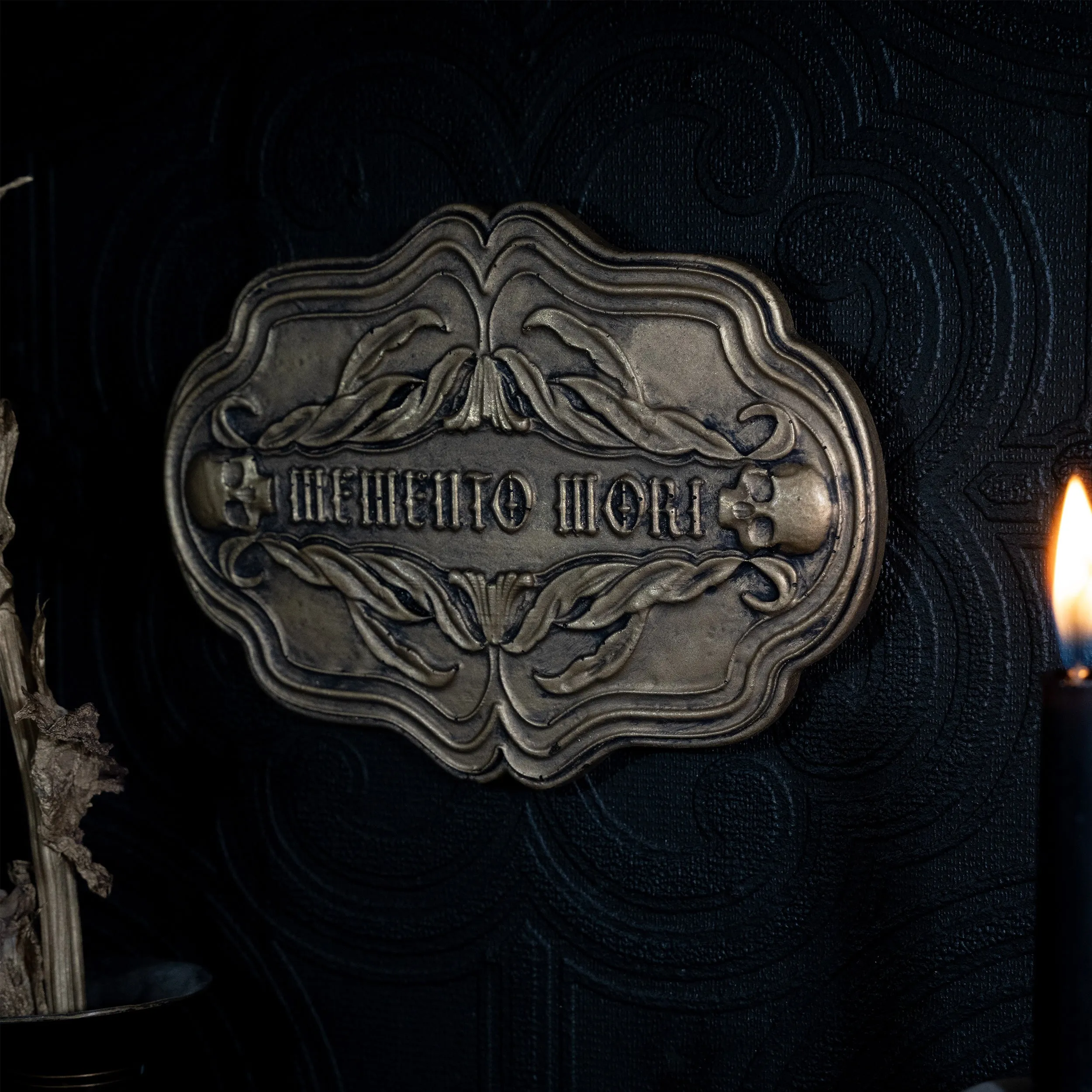 Memento Mori Casket Plaque - Gold Edition