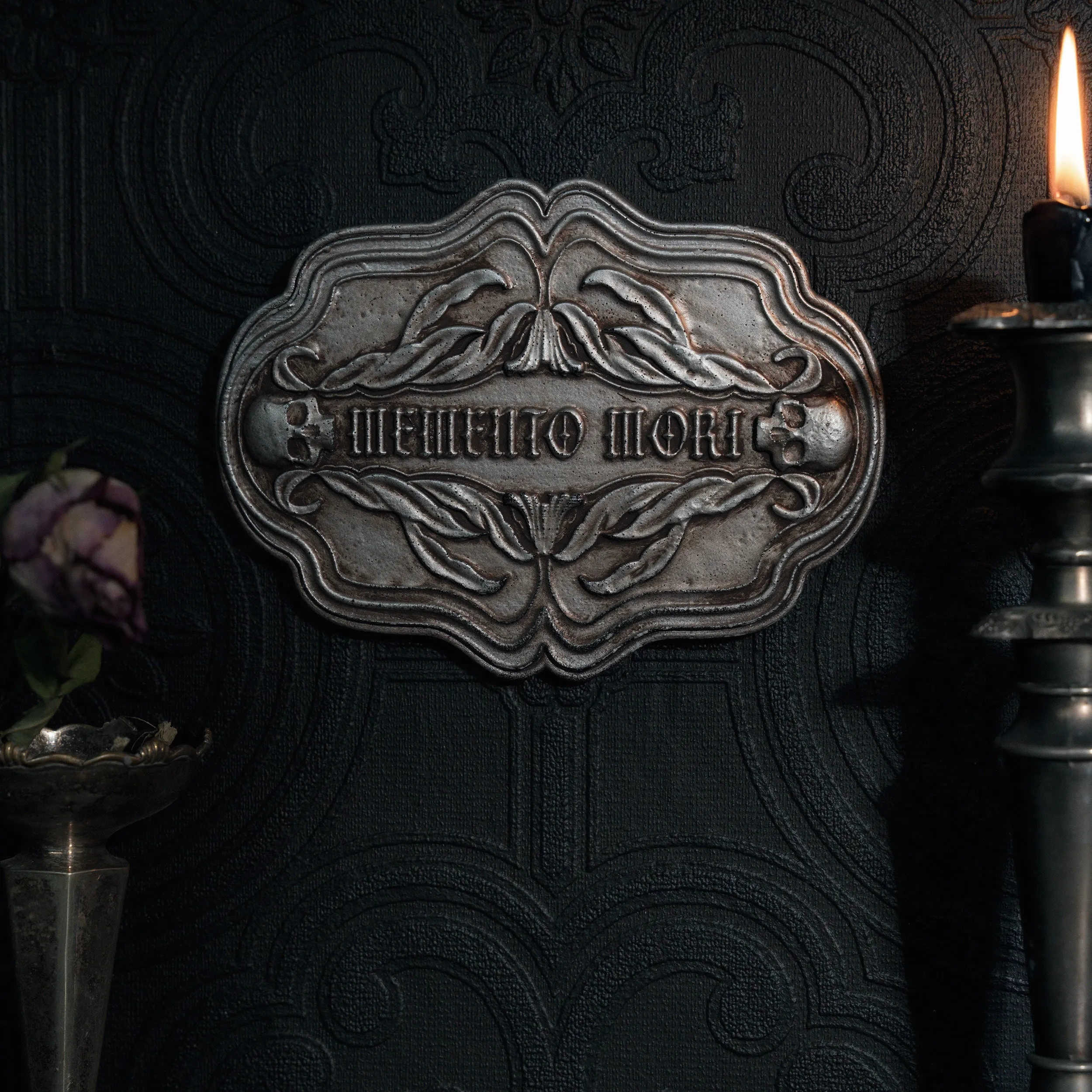 Memento Mori Casket Plaque - Silver Edition