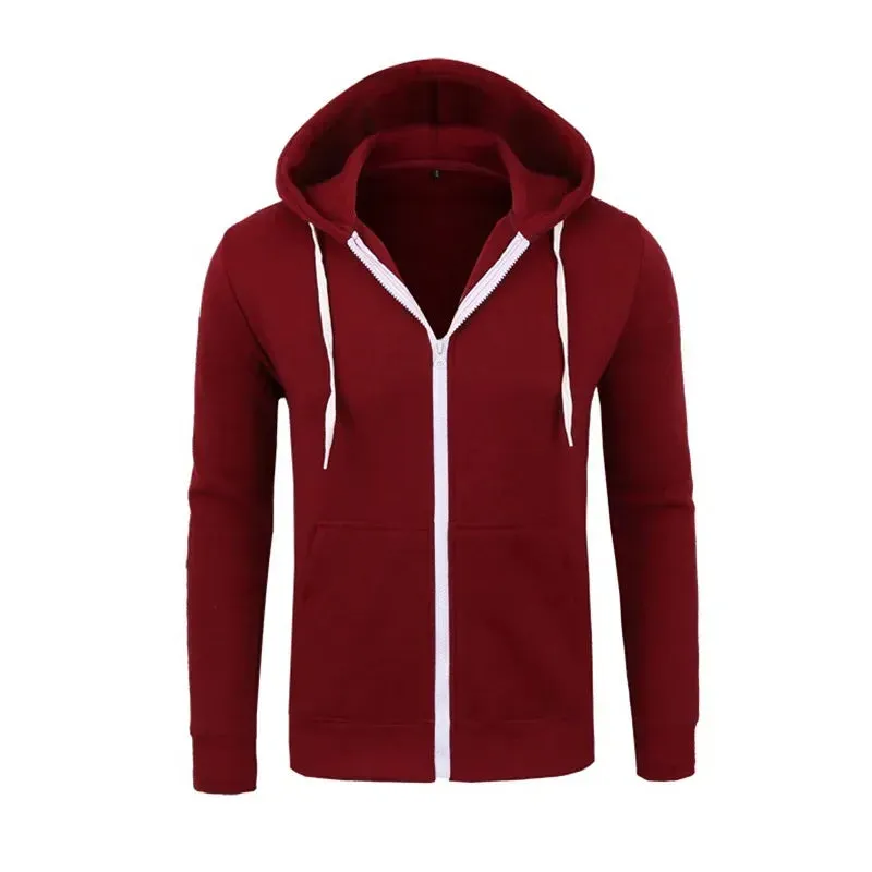 Men's Hoodies Sweatshirts Zipper Hoodie Men Sweatshirt Solid Color Man Hoody Sweatshirts For Male Sweatshirts