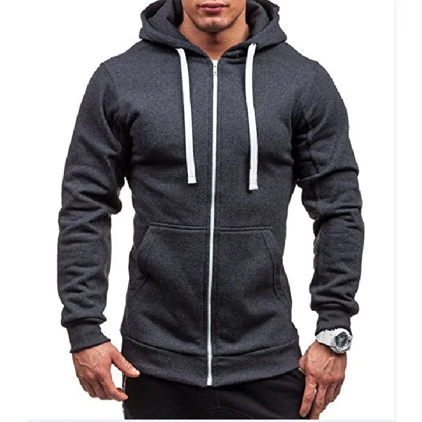 Men's Hoodies Sweatshirts Zipper Hoodie Men Sweatshirt Solid Color Man Hoody Sweatshirts For Male Sweatshirts