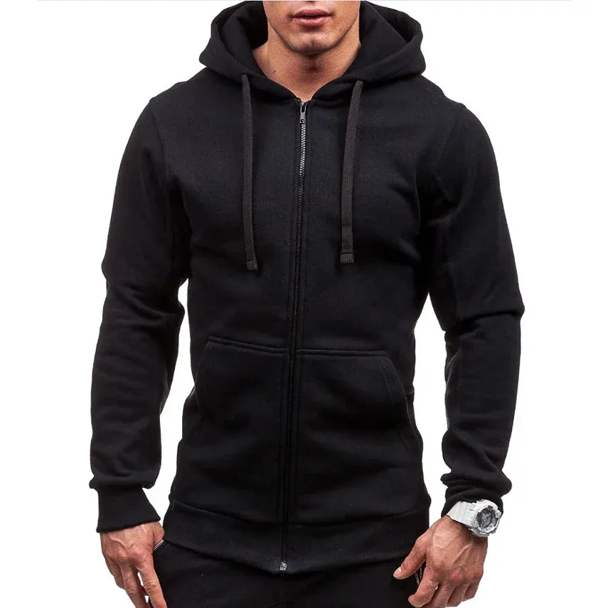 Men's Hoodies Sweatshirts Zipper Hoodie Men Sweatshirt Solid Color Man Hoody Sweatshirts For Male Sweatshirts