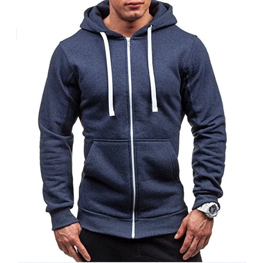 Men's Hoodies Sweatshirts Zipper Hoodie Men Sweatshirt Solid Color Man Hoody Sweatshirts For Male Sweatshirts