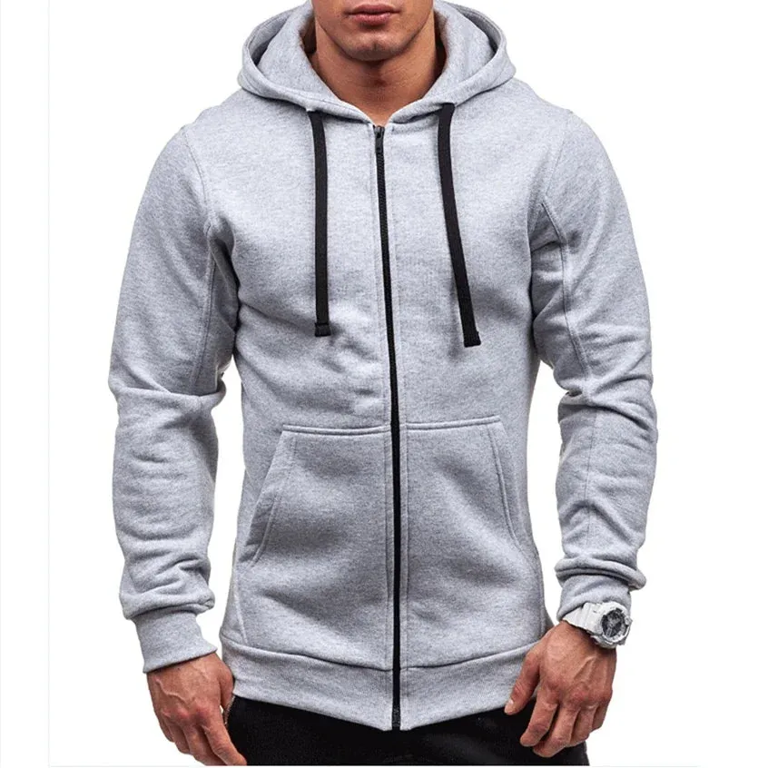 Men's Hoodies Sweatshirts Zipper Hoodie Men Sweatshirt Solid Color Man Hoody Sweatshirts For Male Sweatshirts